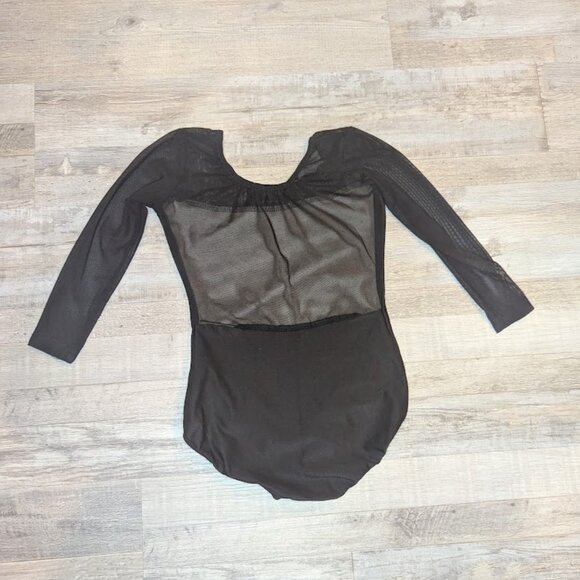 Just Dance Customs * Black Mesh Leotard * Child Medium - Picture 4 of 8